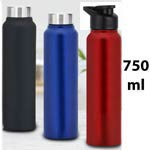 Insulated Straight Steel bottle with Rice husk outer body | Flip top cap with easy carry slot | 500 ml approx