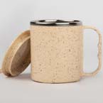 Noble: Stainless Steel Double wall Coffee mug with Pointy handle | Leak Proof | Capacity 460ml approx