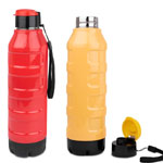 Long cola stainless steel single wall bottle with carry strap | Capacity 900ml approx