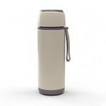 Ribd Copper : Insulated Copper Bottle with flip top lid | Keeps Hot & Cold for 4-6 Hours | Strap for Carrying easily | Capacity 750 ml approx
