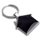 Rectangle hanging metal keychain with Cork strap