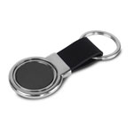 Pull out rectangle metal PU keychain