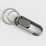 Rectangle Rotating Key chain with Double side Gunmetal plate