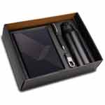 Set of 2: Flexible Pocket A6 Notebook with Ruled & Checked pages with Flat Pen