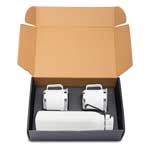 EcoSet 1: Set of A5 Cork notebook, 2 Eco Steel mugs, Bamboo Pen & Cork Keychain in Kraft Gift Box