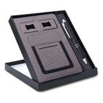3 pc Travel set: Mini Passport holder with Sim card box, Luggage tag & Metal Pen in Gift box