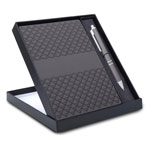 Compact 5 Pc Tan Gift Set: A5 Size Notebook, Metal Pen, Metal Pu Keychain, Metal Card Holder & Prism Steel Bottle