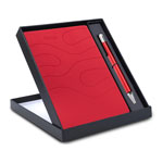 Compact 3 Pc Cork Gift Set: Cork Pen, Metal Cork Keychain & Cork Card Holder