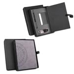 2 in 1 Dark Set: 3 fold Notebook with Metal Pen