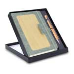 2 in 1 Set: A5 notebook with Luster Metal Pen in Gift Box