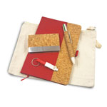 Offix Set of 3: Classic A5 Notebook, Metal Pen, SS Temperature Mug in Magnetic Gift Box with Handle