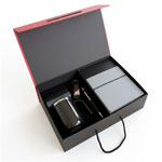 Notebook Set of 2: Magnetic 3 Fold Nook Notebook, Metal Pen with Fidget ball in in Hard board box