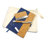 Notebook Set of 2: Cork Duo notebook with Magnetic Flap, Cork Pen in in Hard board box