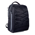 Puffer: Expandable laptop backpack bag with 2 front pockets, hidden back pocket and Stroller ribbon