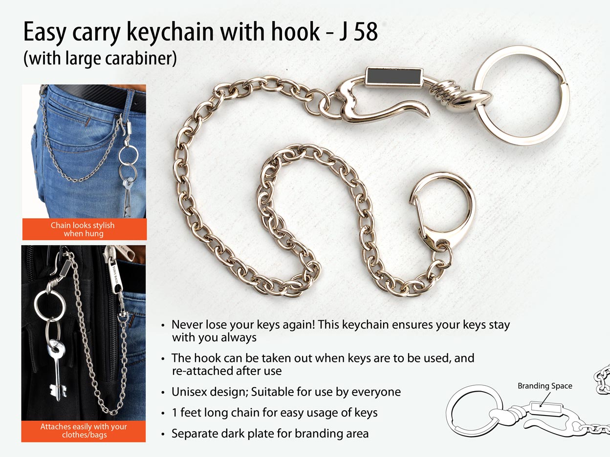 Easy carry keychain with hook - https://youtu.be/qnUAor0WdiA