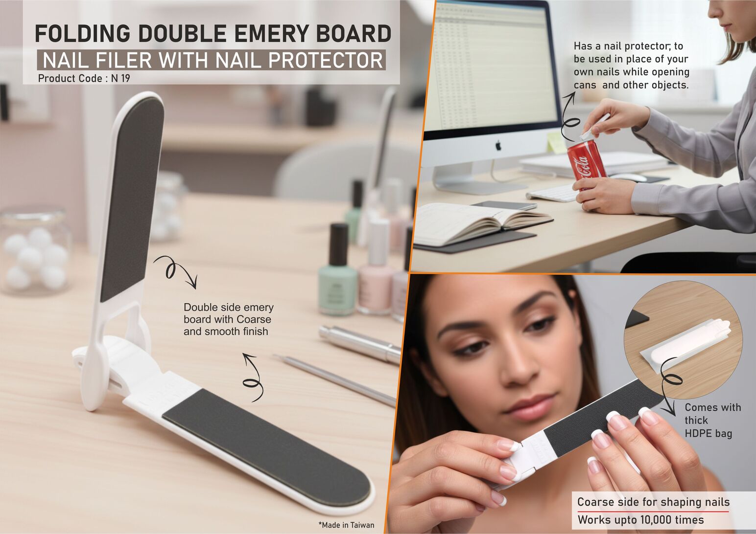 Folding Double Emery Board : Nail filer with Nail protector - https://youtu.be/EUd5JIgWI60