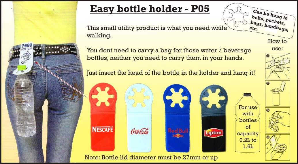 Easy Bottle Holder - https://youtu.be/V1oVNRf8NRQ